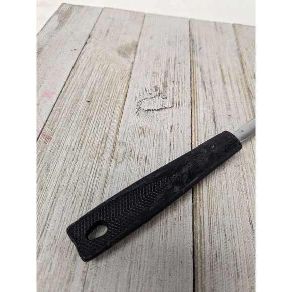 Vintage EKCO #2 Chromium Solid Meat Utility Fork Black Handle 12 1/2" - Picture 3 of 11